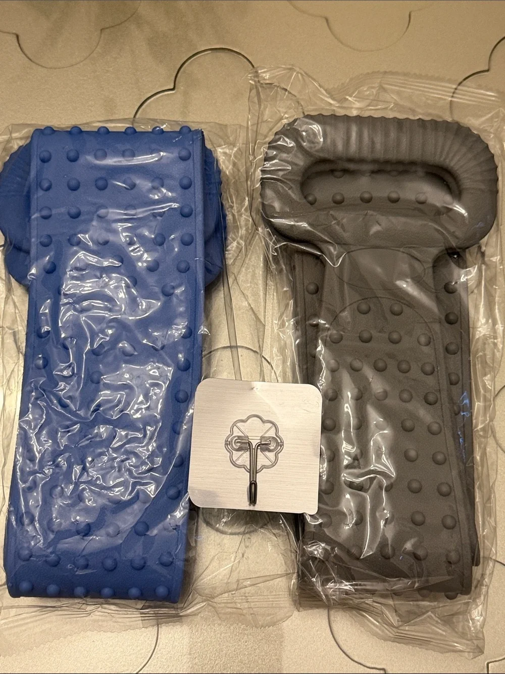 🆕 2 Pack Silicone Back Scrubber, Dual Sided Body Scrubber Shower Bath Men/Women